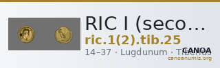RIC I (second edition) Tiberius 25 — CANOA