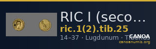 RIC I (second edition) Tiberius 25 — CANOA