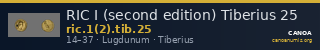 RIC I (second edition) Tiberius 25 — CANOA