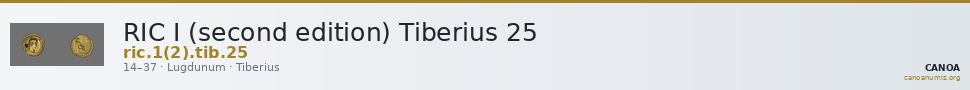 RIC I (second edition) Tiberius 25 — CANOA