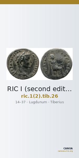 RIC I (second edition) Tiberius 26 — CANOA