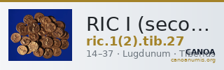 RIC I (second edition) Tiberius 27 — CANOA