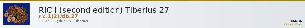 RIC I (second edition) Tiberius 27 — CANOA