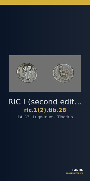 RIC I (second edition) Tiberius 28 — CANOA