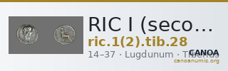 RIC I (second edition) Tiberius 28 — CANOA