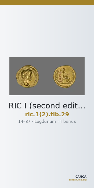 RIC I (second edition) Tiberius 29 — CANOA