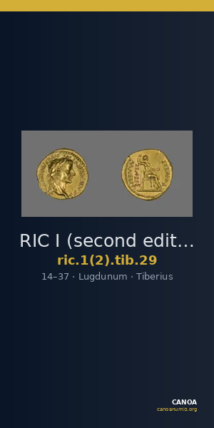 RIC I (second edition) Tiberius 29 — CANOA