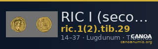 RIC I (second edition) Tiberius 29 — CANOA