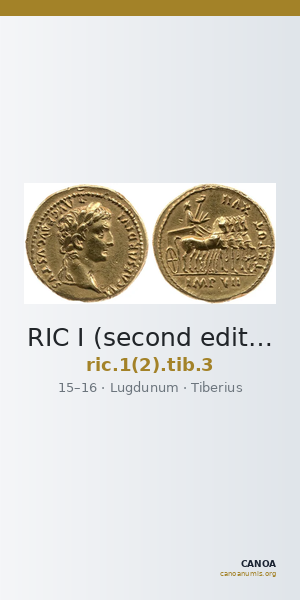 RIC I (second edition) Tiberius 3 — CANOA