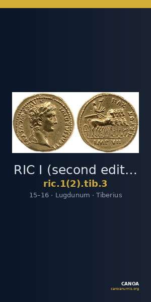 RIC I (second edition) Tiberius 3 — CANOA
