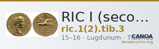 RIC I (second edition) Tiberius 3 — CANOA