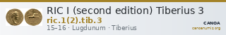 RIC I (second edition) Tiberius 3 — CANOA