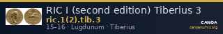 RIC I (second edition) Tiberius 3 — CANOA