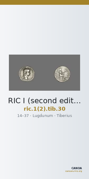 RIC I (second edition) Tiberius 30 — CANOA