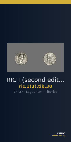 RIC I (second edition) Tiberius 30 — CANOA