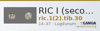 RIC I (second edition) Tiberius 30 — CANOA
