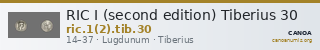 RIC I (second edition) Tiberius 30 — CANOA