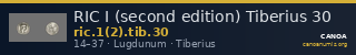 RIC I (second edition) Tiberius 30 — CANOA