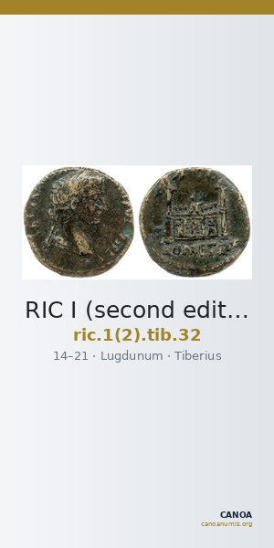 RIC I (second edition) Tiberius 32 — CANOA