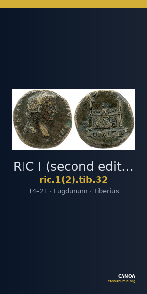 RIC I (second edition) Tiberius 32 — CANOA