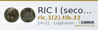 RIC I (second edition) Tiberius 32 — CANOA