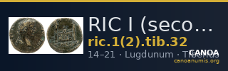 RIC I (second edition) Tiberius 32 — CANOA