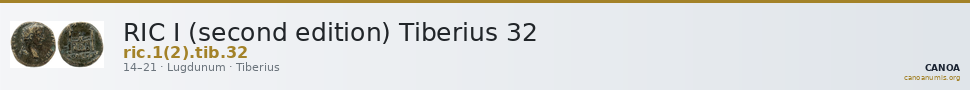 RIC I (second edition) Tiberius 32 — CANOA