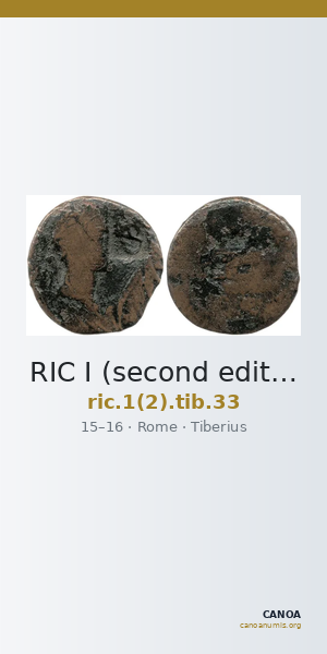 RIC I (second edition) Tiberius 33 — CANOA
