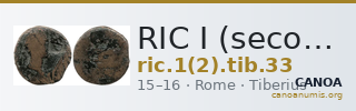 RIC I (second edition) Tiberius 33 — CANOA