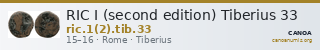RIC I (second edition) Tiberius 33 — CANOA