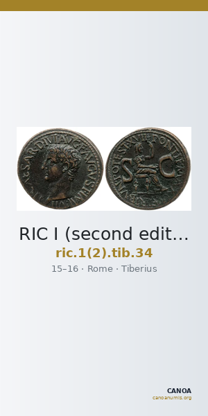 RIC I (second edition) Tiberius 34 — CANOA