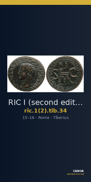 RIC I (second edition) Tiberius 34 — CANOA