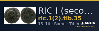 RIC I (second edition) Tiberius 35 — CANOA
