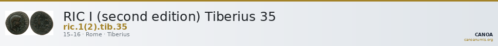 RIC I (second edition) Tiberius 35 — CANOA
