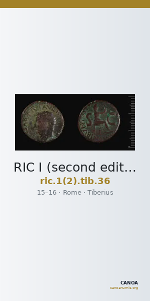 RIC I (second edition) Tiberius 36 — CANOA