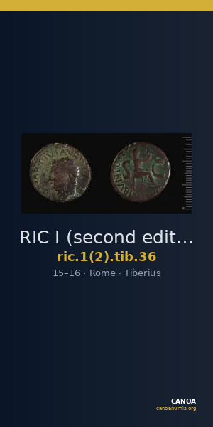 RIC I (second edition) Tiberius 36 — CANOA