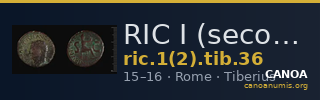RIC I (second edition) Tiberius 36 — CANOA