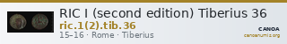 RIC I (second edition) Tiberius 36 — CANOA