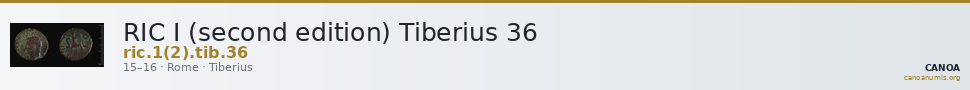 RIC I (second edition) Tiberius 36 — CANOA