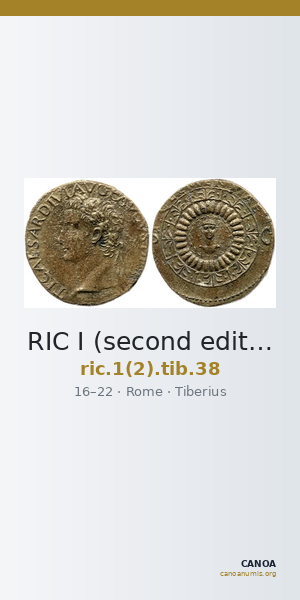 RIC I (second edition) Tiberius 38 — CANOA