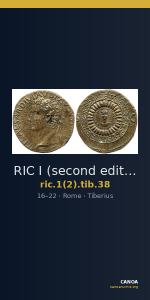 RIC I (second edition) Tiberius 38 — CANOA