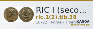 RIC I (second edition) Tiberius 38 — CANOA