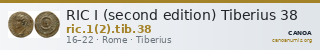 RIC I (second edition) Tiberius 38 — CANOA