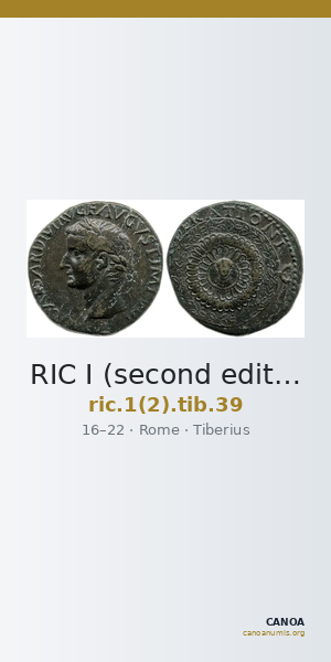 RIC I (second edition) Tiberius 39 — CANOA