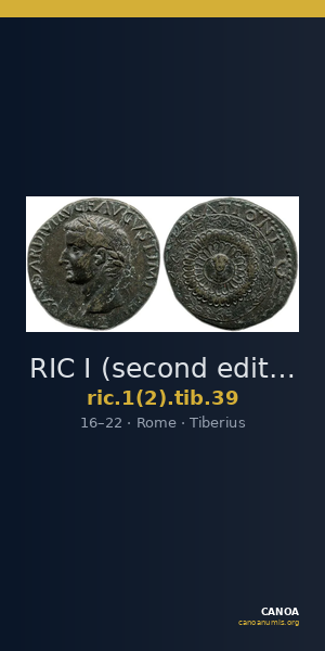 RIC I (second edition) Tiberius 39 — CANOA