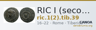RIC I (second edition) Tiberius 39 — CANOA