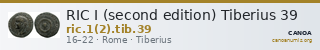 RIC I (second edition) Tiberius 39 — CANOA