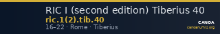 RIC I (second edition) Tiberius 40 — CANOA