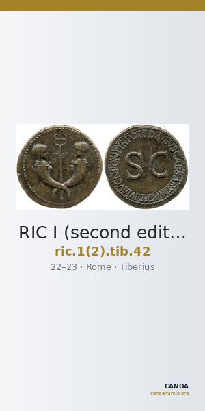 RIC I (second edition) Tiberius 42 — CANOA