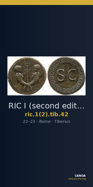 RIC I (second edition) Tiberius 42 — CANOA
